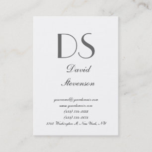 Chubby Art Deco Script Monogram Business Card Visitenkarte