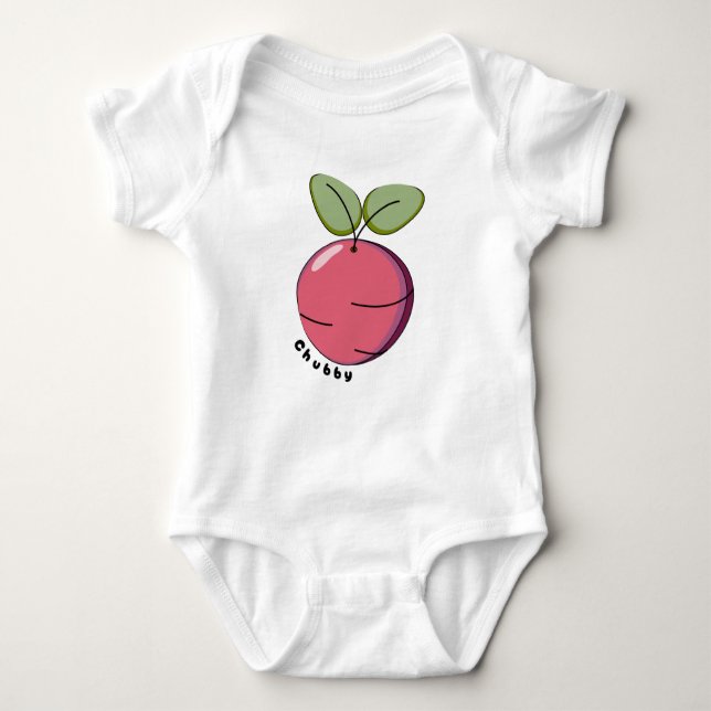 Chubby Beet Baby Strampler (Vorderseite)