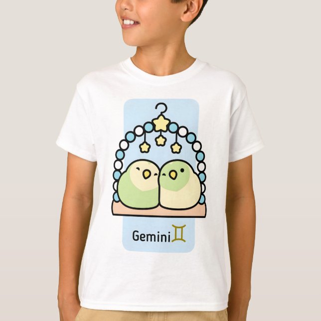 Chubby Bird Zodiac Gemini T-Shirt (Vorderseite)