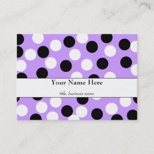 Chubby Black and White Polka Dot Business Card Visitenkarte