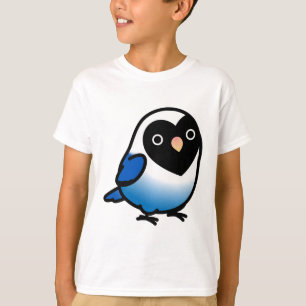 Chubby Black maskiert Cobalt Lovebird T-Shirt