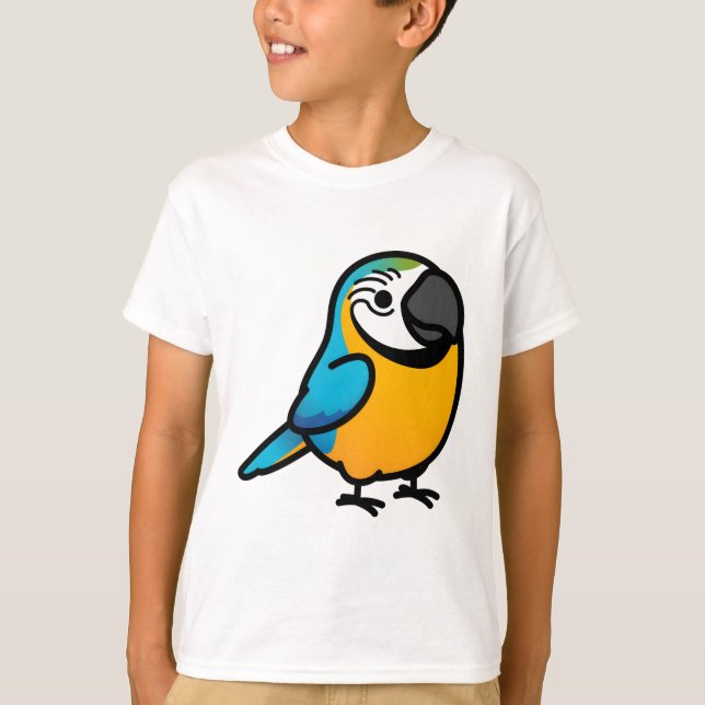 Chubby Blue & Gold Macaw T-Shirt (Vorderseite)