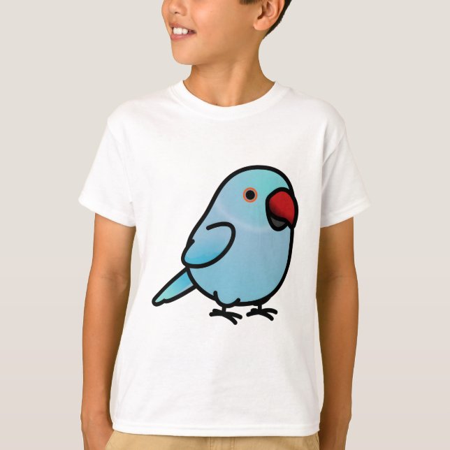 Chubby Blue Indian Ringneck - Weiblich T-Shirt (Vorderseite)