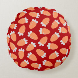 Chubby Carrots Red Rundes Kissen