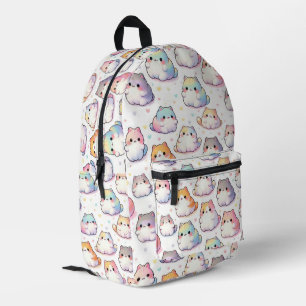 Chubby Cartoon Cat Collection Bedruckter Rucksack