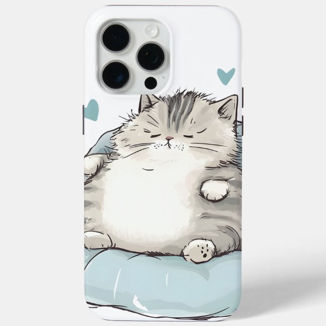 Chubby Cat Chill Vibes Case-Mate iPhone Hülle (Rückseite)