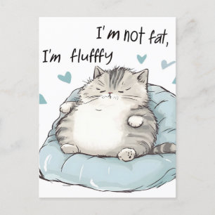 Chubby Cat Chill Vibes Feiertagspostkarte