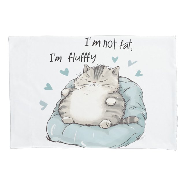 Chubby Cat Chill Vibes Kissenbezug (Vorderseite)