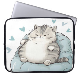 Chubby Cat Chill Vibes Laptopschutzhülle