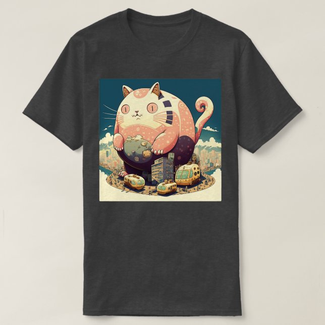 Chubby Catzilla T-Shirt (Design vorne)