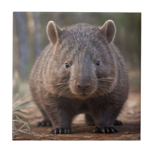 "Chubby Charm: Die Adorable Australian Wombat" Fliese