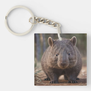"Chubby Charm: Die Adorable Australian Wombat" Schlüsselanhänger