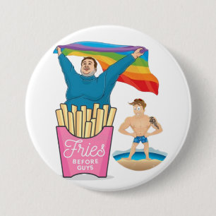 CHUBBY CHASER LGBT Gay Pride Funny Twink Button