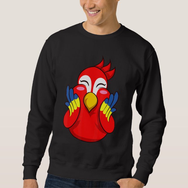 Chubby Cheeks Parrot T Sweatshirt (Vorderseite)