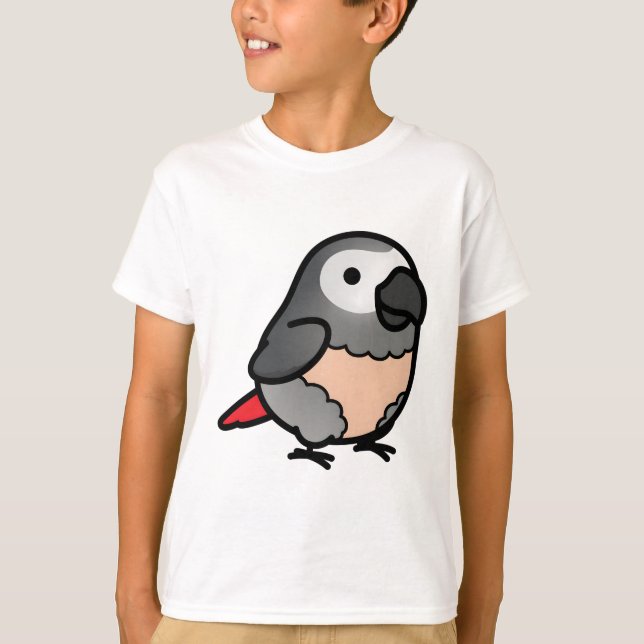 Chubby Congo African Gray - Plucker T-Shirt (Vorderseite)