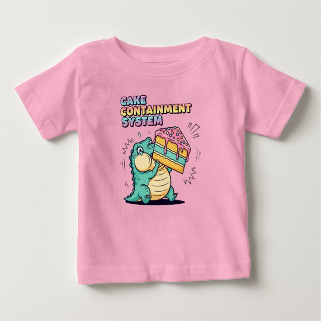 Chubby Dinosaur Cake Meme Baby T-shirt (Vorderseite)