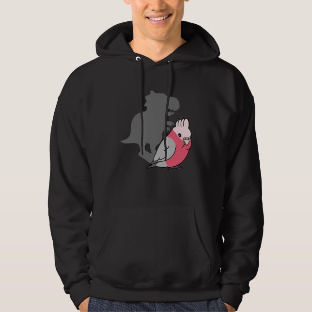 Chubby Galah Cockatoo rex Cute Parrot with Dinosau Hoodie (Vorderseite)