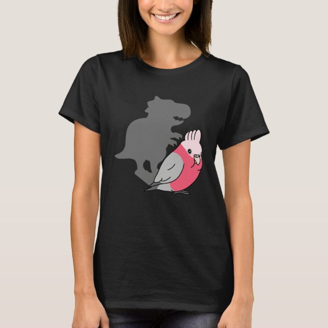Chubby Galah Cockatoo rex Cute Parrot with Dinosau T-Shirt (Vorderseite)
