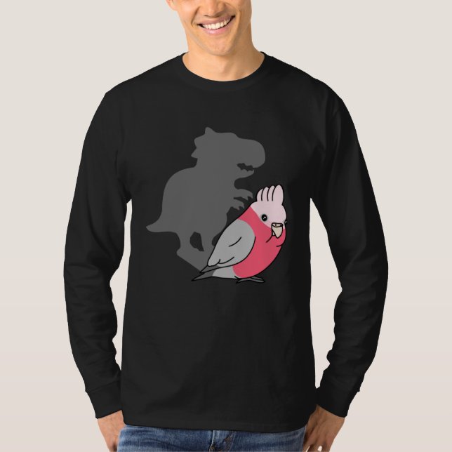 Chubby Galah Cockatoo rex Cute Parrot with Dinosau T-Shirt (Vorderseite)