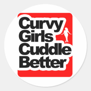 Chubby Girls Cuddle Better Runder Aufkleber