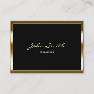 Chubby Gold Border Dispatcher Business Card Visitenkarte