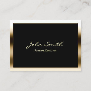 Chubby Gold Border Funerity Business Card Visitenkarte