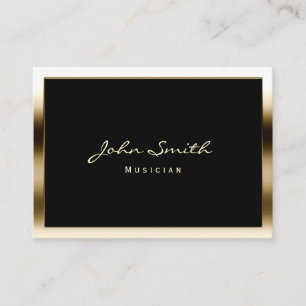 Chubby Gold Border Musician Business Card Visitenkarte