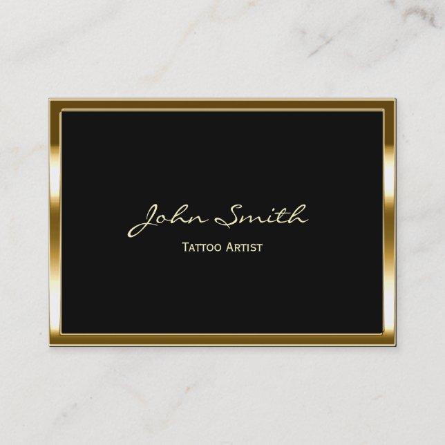 Chubby Gold Border Tor Business Card Visitenkarte (Vorderseite)