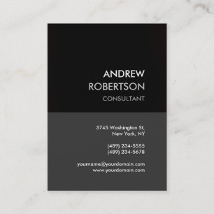 Chubby Gray Black Manager Business Card Visitenkarte