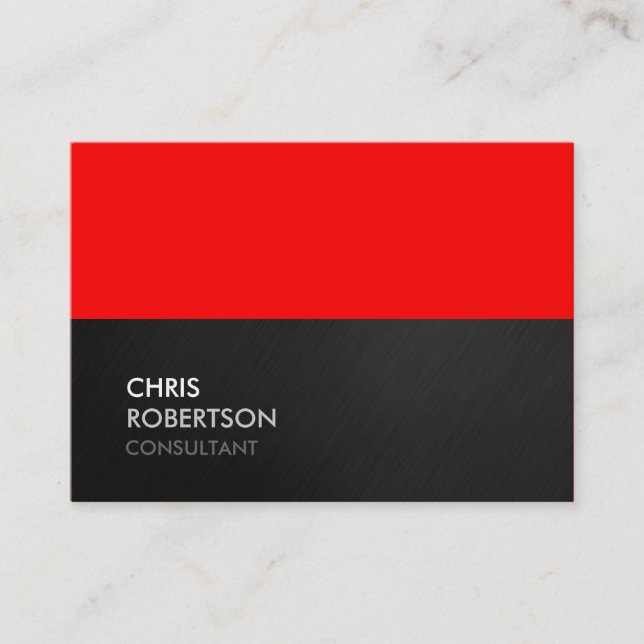 Chubby Gray Red Attractive Chic Business Card Visitenkarte (Vorderseite)