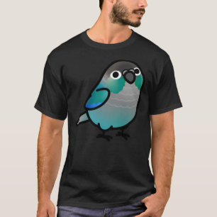 Chubby Green Cheek Conure Türkis T-Shirt