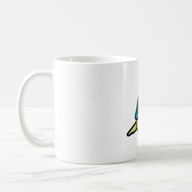 Chubby Green Cheek Türkis Ananas Conure Kaffeetasse (Links)