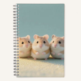 Chubby Hamster Trio Friendship Moments Notizbuch