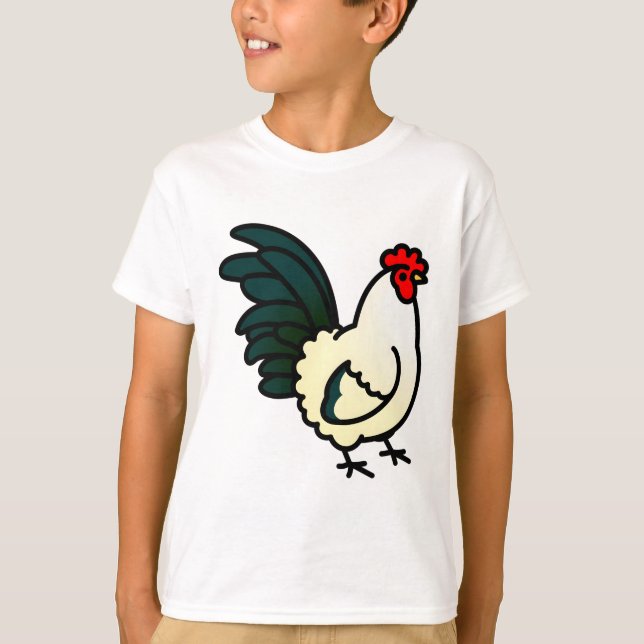 Chubby Japanese Bantam Rooster T-Shirt (Vorderseite)