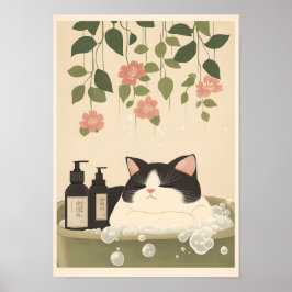 Chubby Japanisch Kitty Art Print Poster