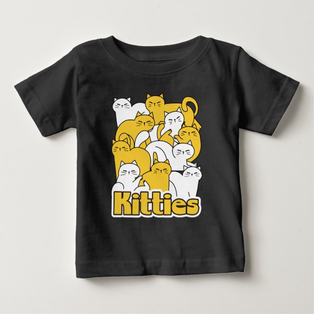 Chubby Kätzchen Design - Adorable Car Art Baby T-shirt (Vorderseite)