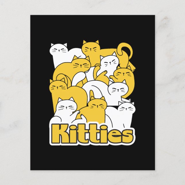 Chubby Kätzchen Design - Adorable Car Art Flyer (Vorne)