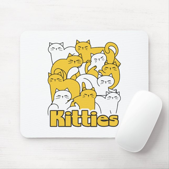 Chubby Kätzchen Design - Adorable Car Art Mousepad (Mit Mouse)