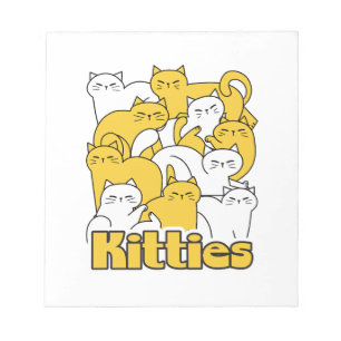 Chubby Kätzchen Design - Adorable Car Art Notizblock