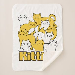 Chubby Kätzchen Design - Adorable Car Art Sherpadecke
