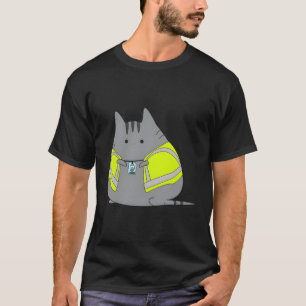 Chubby Kitten Tragen von Sicherheitswesten T-Shirt