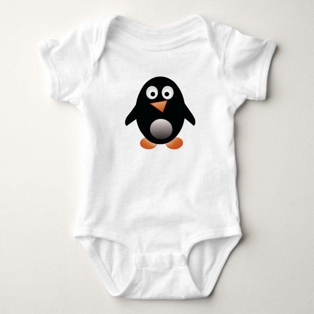 Chubby kleines Penguin-Baby-T-Shirt Baby Strampler (Vorderseite)