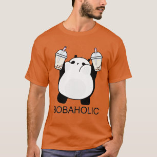 Chubby Little Bobaholic Panda Lieben Boba T-Shirt