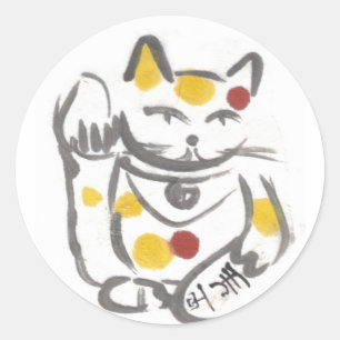 Chubby Lucky Cat Stickers