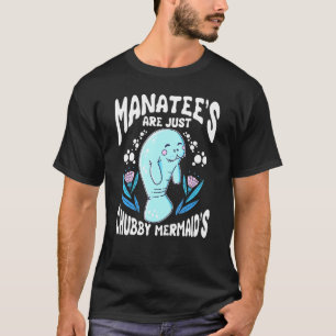 Chubby Manatee Mermaid Kostüme Süße Tier Sea Oce T-Shirt