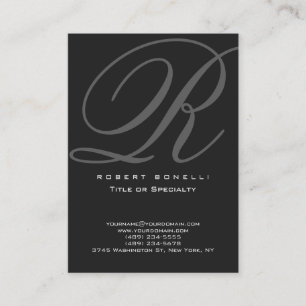 Chubby Modern Calligraphy Monogram Business Card Visitenkarte
