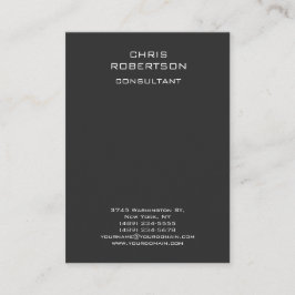 Chubby Modern Gray Vertical Standard Business Card Visitenkarte