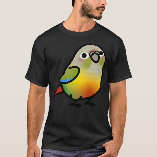 Chubby Pineaple Green Cheek Conure T-Shirt (Vorderseite)