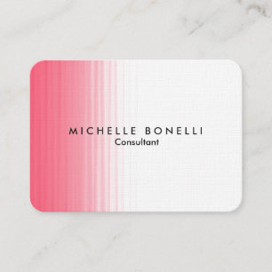 Chubby Pink Weiß Minimalistisch Weibliche Schlicht Visitenkarte