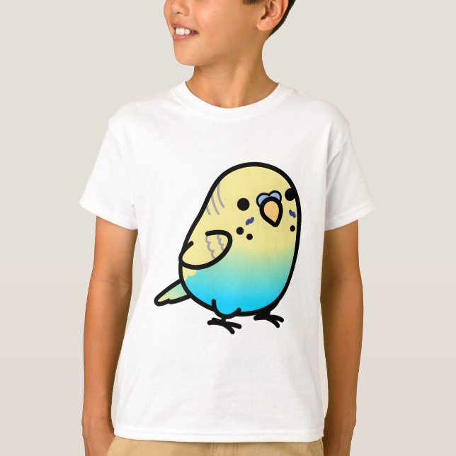 Chubby Rainbow Spangle Budgie - Männlich T-Shirt (Vorderseite)